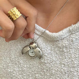 Ladybug Clock Necklace