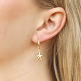Gold Noah Star Earrings