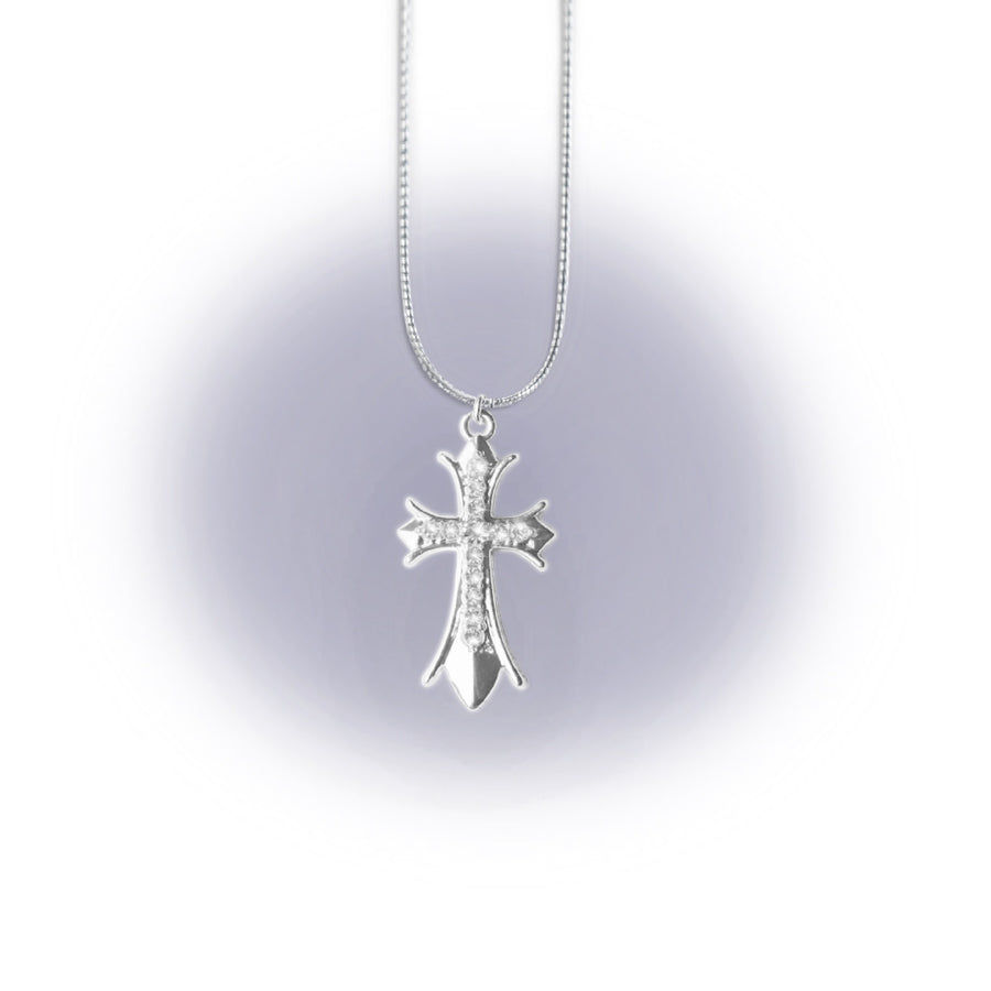 Silver Katie Cross Necklace