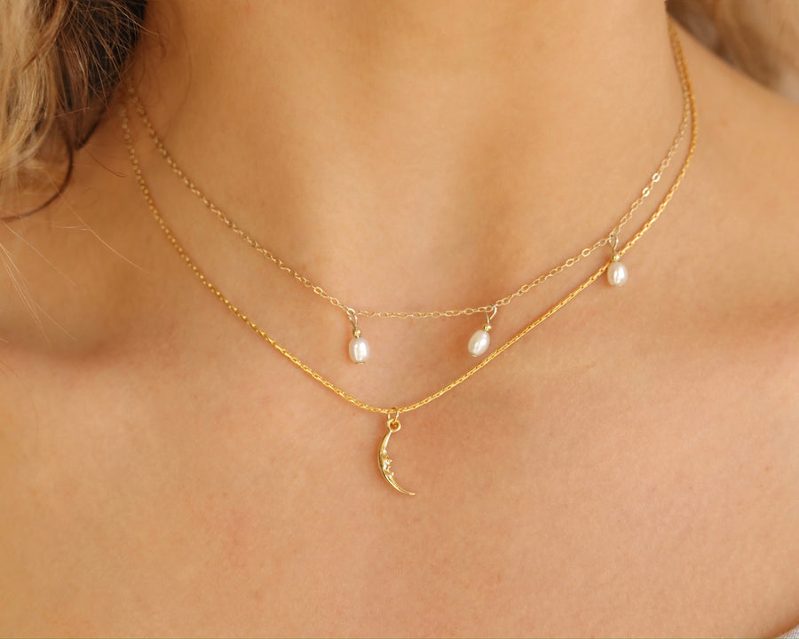 Luna Gold Moon Necklace