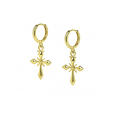 Gold Asher Cross Earrings
