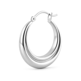 Silver Bridgette Hoops