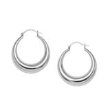 Silver Bridgette Hoops