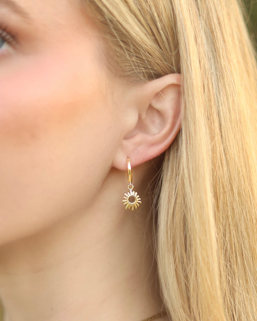 Gold Sun Earrings