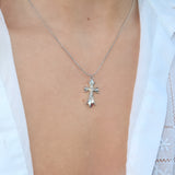 Silver Katie Cross Necklace