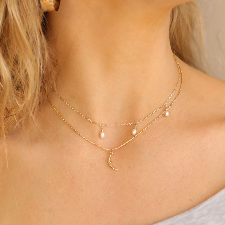 Luna Gold Moon Necklace