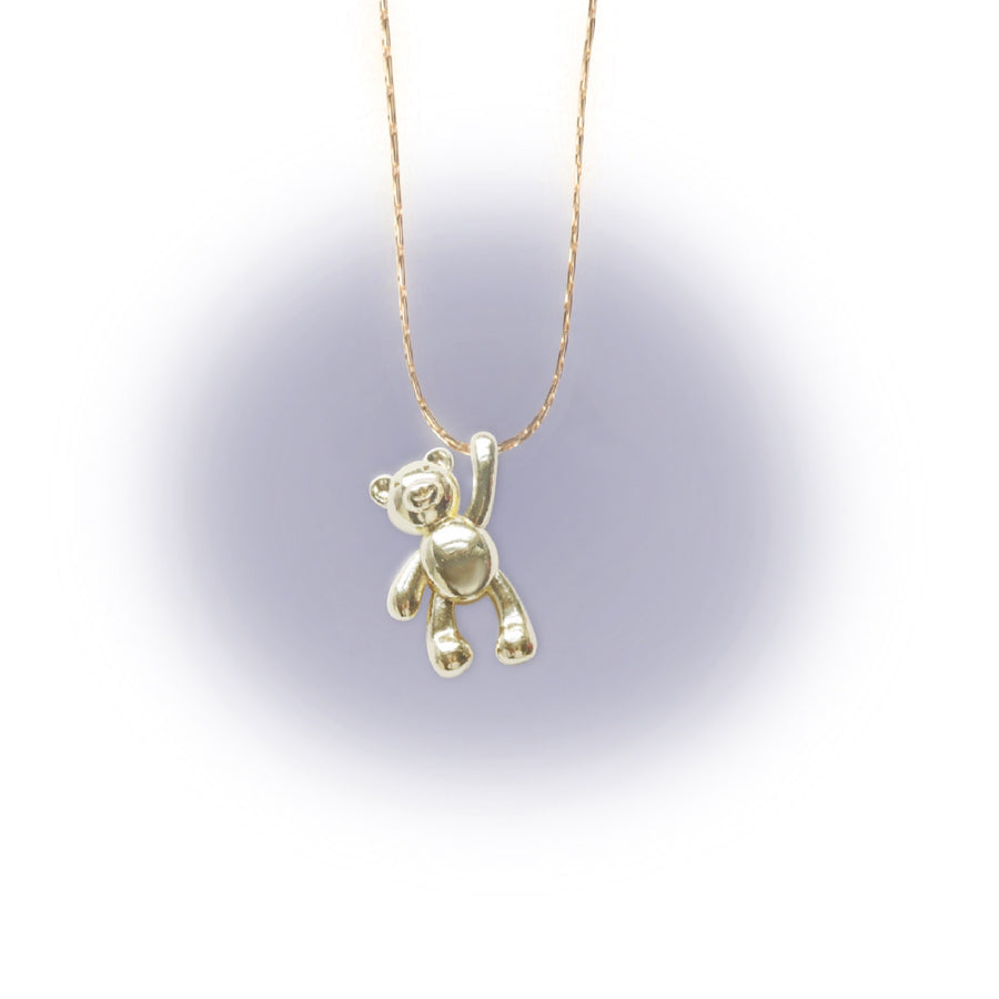 Gold Teddy Bear Necklace