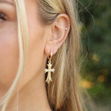 Gold Katie Cross Earrings