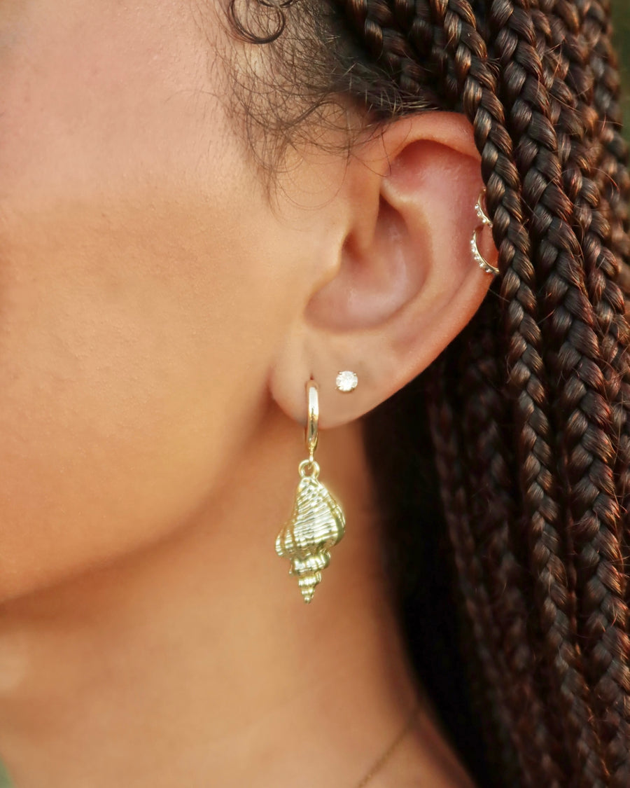 Gold Shell Earrings