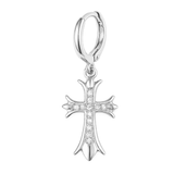 Silver Katie Cross Earrings