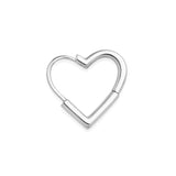 Basic Silver Heart Huggies