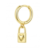 Gold Luv Lock Earrings