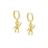 Gold Teddy Bear Earrings