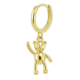 Gold Teddy Bear Earrings