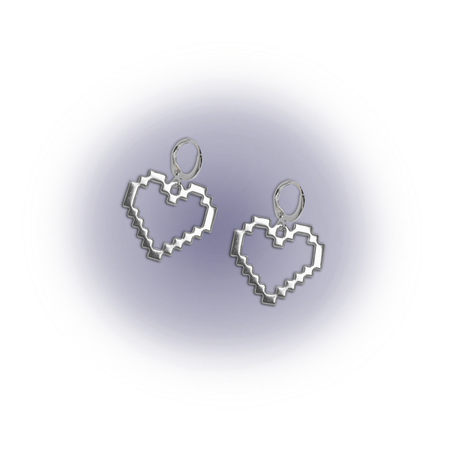 Pixel Heart Earrings